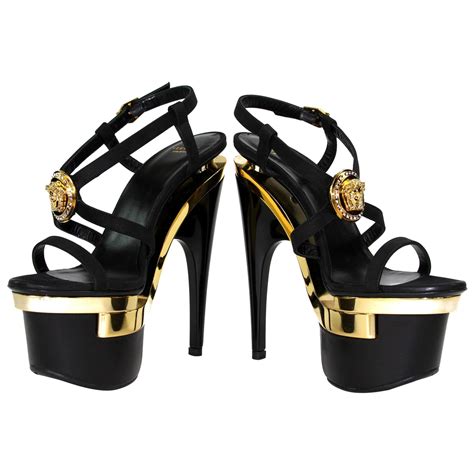 versace gold slides cheap|versace heels on sale.